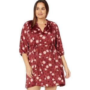 Draper James Kellie Babydoll Dress XS Floral Long sleeve
